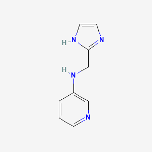 molecular formula C9H10N4 B13286163 N-(1H-imidazol-2-ylmethyl)pyridin-3-amine 