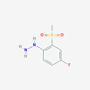 molecular formula C7H9FN2O2S B1328619 1-[4-Fluoro-2-(methylsulfonyl)phenyl]hydrazine CAS No. 914637-59-5