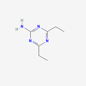 molecular formula C7H12N4 B13286193 4,6-Diethyl-1,3,5-triazin-2-amine CAS No. 5599-20-2