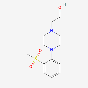 molecular formula C13H20N2O3S B1328626 2-[4-[2-(甲基磺酰基)苯基]哌嗪-1-基]-乙醇 CAS No. 942474-21-7