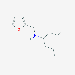 molecular formula C12H21NO B13286383 (Furan-2-ylmethyl)(heptan-4-YL)amine 