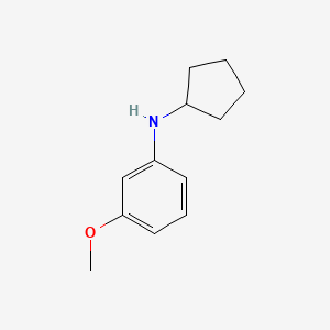 molecular formula C12H17NO B13286400 N-cyclopentyl-3-methoxyaniline 