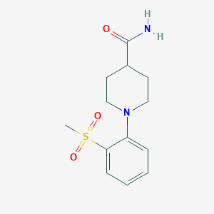 molecular formula C13H18N2O3S B1328641 1-[2-(Methylsulfonyl)phenyl]piperidine-4-carboxamide CAS No. 942474-65-9