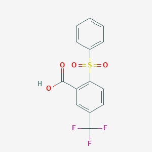 molecular formula C14H9F3O4S B1328642 2-Benzenesulfonyl-5-(trifluoromethyl)benzoic acid CAS No. 914637-55-1