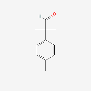 molecular formula C11H14O B13286425 2-Methyl-2-(4-methylphenyl)propanal 