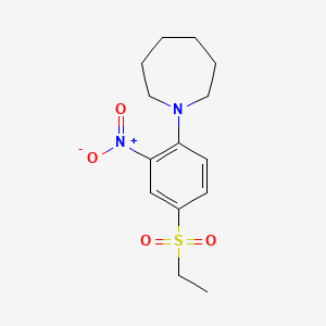 molecular formula C14H20N2O4S B1328643 1-[4-(Ethylsulphonyl)-2-nitrophenyl]azepane CAS No. 942474-69-3