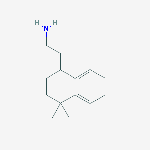 molecular formula C14H21N B13286438 2-(4,4-Dimethyl-1,2,3,4-tetrahydronaphthalen-1-yl)ethan-1-amine 