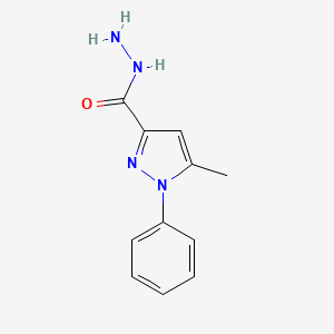 molecular formula C11H12N4O B1328645 5-Methyl-1-phenylpyrazole-3-carbohydrazide CAS No. 948294-15-3