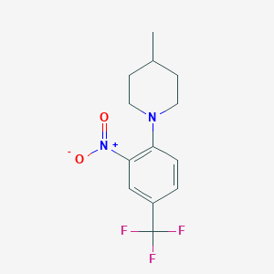 molecular formula C13H15F3N2O2 B1328653 4-甲基-1-[2-硝基-4-(三氟甲基)苯基]哌啶 CAS No. 392237-31-9