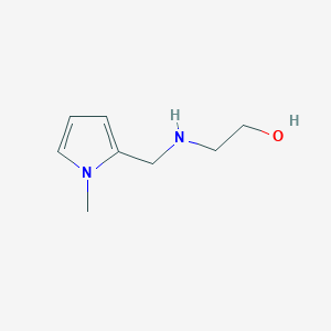 molecular formula C8H14N2O B13286623 2-{[(1-methyl-1H-pyrrol-2-yl)methyl]amino}ethan-1-ol 
