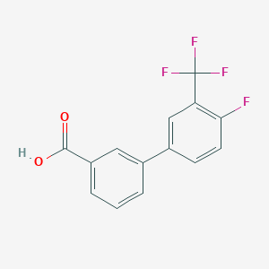 molecular formula C14H8F4O2 B1328663 3-(4-Fluoro-3-trifluoromethylphenyl)benzoic acid CAS No. 942475-06-1
