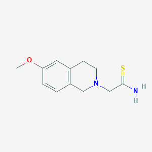 molecular formula C12H16N2OS B13286640 2-(6-Methoxy-3,4-dihydroisoquinolin-2(1H)-YL)ethanethioamide CAS No. 1204297-83-5