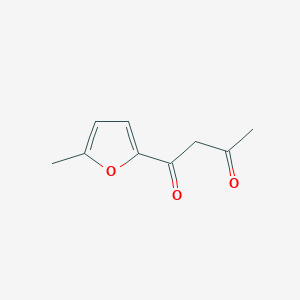 molecular formula C9H10O3 B13286642 1-(5-Methylfuran-2-yl)butane-1,3-dione 