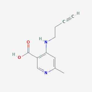 molecular formula C11H12N2O2 B13286656 4-[(But-3-yn-1-yl)amino]-6-methylpyridine-3-carboxylic acid 