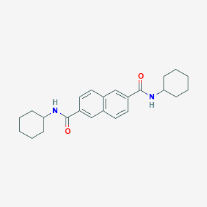 molecular formula C24H30N2O2 B132867 2,6-Naphthalenedicarboxamide, n2,n6-dicyclohexyl- CAS No. 153250-52-3