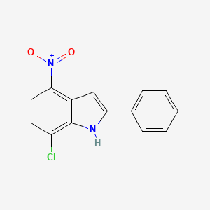 molecular formula C14H9ClN2O2 B1328671 7-氯-4-硝基-2-苯基-1H-吲哚 CAS No. 663177-42-2
