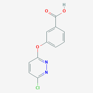 molecular formula C11H7ClN2O3 B1328672 3-(6-Chloropyridazin-3-oxy)benzoic acid CAS No. 78747-71-4