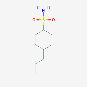 molecular formula C9H19NO2S B13286725 4-Propylcyclohexane-1-sulfonamide 