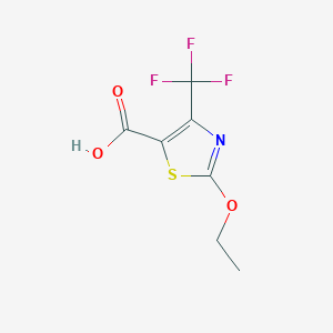 molecular formula C7H6F3NO3S B1328673 2-Ethoxy-4-(trifluoromethyl)-1,3-thiazole-5-carboxylic acid CAS No. 1000575-29-0