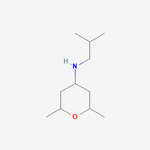 molecular formula C11H23NO B13286738 2,6-dimethyl-N-(2-methylpropyl)oxan-4-amine 