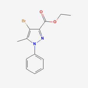 molecular formula C13H13BrN2O2 B1328674 4-溴-5-甲基-1-苯基吡唑-3-甲酸乙酯 CAS No. 1171535-98-0