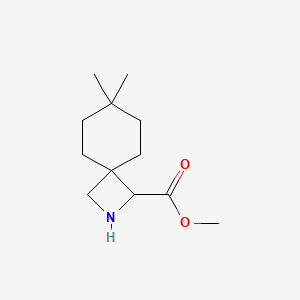 molecular formula C12H21NO2 B13286771 Methyl 7,7-dimethyl-2-azaspiro[3.5]nonane-1-carboxylate 