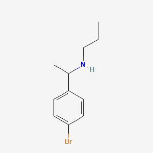 molecular formula C11H16BrN B13286778 [1-(4-Bromophenyl)ethyl](propyl)amine 