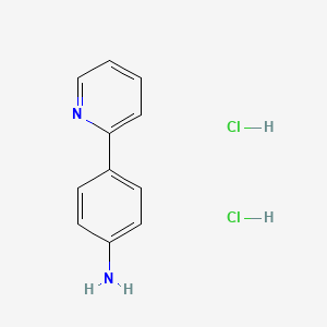 molecular formula C11H12Cl2N2 B13286791 4-(2-pyridinyl)Benzenamine Dihydrochloride 