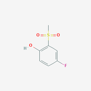 molecular formula C7H7FO3S B1328680 4-氟-2-(甲磺酰基)苯酚 CAS No. 1000339-69-4