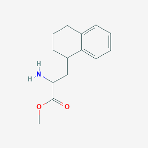 molecular formula C14H19NO2 B13286805 Methyl 2-amino-3-(1,2,3,4-tetrahydronaphthalen-1-yl)propanoate 