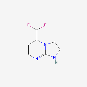 molecular formula C7H11F2N3 B13286829 5-(Difluoromethyl)-2H,3H,5H,6H,7H,8H-imidazo[1,2-a]pyrimidine 