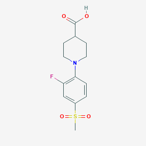 1-[2-Fluoro-4-(methylsulfonyl)phenyl]piperidine-4-carboxylic acid