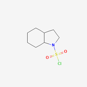 molecular formula C8H14ClNO2S B13286881 octahydro-1H-indole-1-sulfonylchloride 
