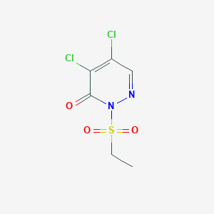 molecular formula C6H6Cl2N2O3S B132870 4,5-Dichloro-2-(ethylsulfonyl)-3(2H)-pyridazinone CAS No. 155164-54-8