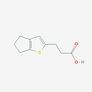 molecular formula C10H12O2S B13287065 3-{4H,5H,6H-cyclopenta[b]thiophen-2-yl}propanoic acid 
