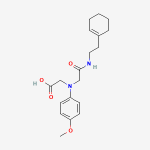[{2-[(2-Cyclohex-1-en-1-ylethyl)amino]-2-oxoethyl}(4-methoxyphenyl)amino]acetic acid