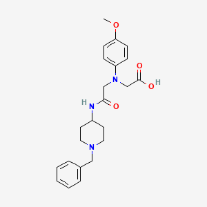 molecular formula C23H29N3O4 B1328708 [{2-[(1-Benzylpiperidin-4-yl)amino]-2-oxoethyl}-(4-methoxyphenyl)amino]acetic acid CAS No. 1142204-57-6