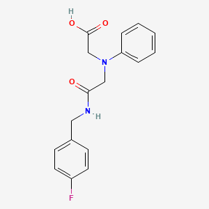 molecular formula C17H17FN2O3 B1328711 [{2-[(4-Fluorobenzyl)amino]-2-oxoethyl}(phenyl)-amino]acetic acid CAS No. 1142204-64-5