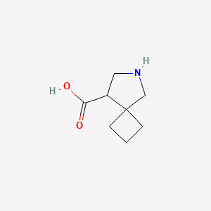 molecular formula C8H13NO2 B13287154 6-Azaspiro[3.4]octane-8-carboxylic acid 