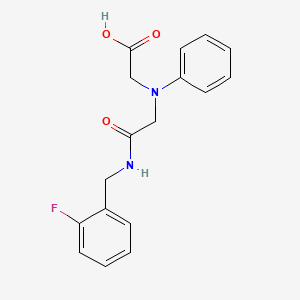 molecular formula C17H17FN2O3 B1328717 [{2-[(2-Fluorobenzyl)amino]-2-oxoethyl}(phenyl)-amino]acetic acid CAS No. 1142204-83-8