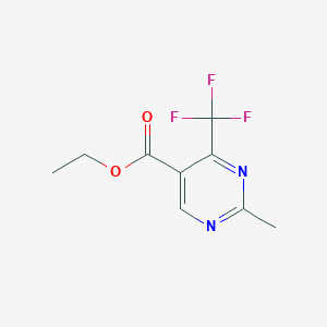 molecular formula C9H9F3N2O2 B132872 Ethyl 2-methyl-4-(trifluoromethyl)pyrimidine-5-carboxylate CAS No. 149771-10-8