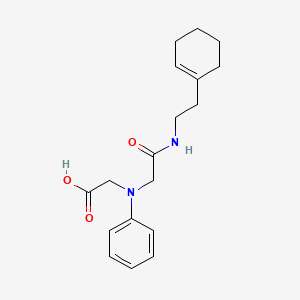 [{2-[(2-Cyclohex-1-en-1-ylethyl)amino]-2-oxoethyl}(phenyl)amino]acetic acid