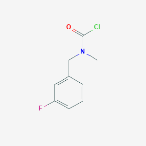 molecular formula C9H9ClFNO B13287215 N-[(3-fluorophenyl)methyl]-N-methylcarbamoyl chloride 