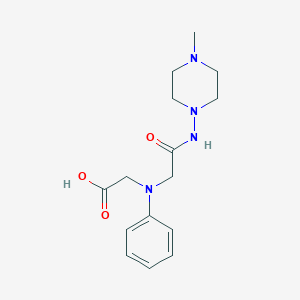 [{2-[(4-Methylpiperazin-1-yl)amino]-2-oxoethyl}(phenyl)amino]acetic acid