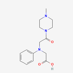 molecular formula C15H21N3O3 B1328725 [[2-(4-Methylpiperazin-1-yl)-2-oxoethyl](phenyl)-amino]acetic acid CAS No. 1142205-97-7