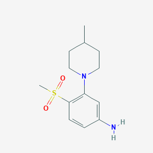 B1328730 3-(4-Methylpiperidin-1-yl)-4-methylsulfonylaniline CAS No. 1000018-37-0