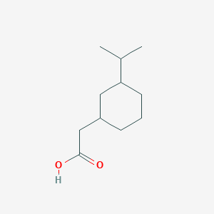 molecular formula C11H20O2 B13287347 2-[3-(Propan-2-yl)cyclohexyl]acetic acid 