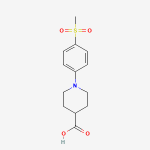 molecular formula C13H17NO4S B1328736 1-[4-(Methylsulfonyl)phenyl]piperidine-4-carboxylic acid CAS No. 951624-99-0