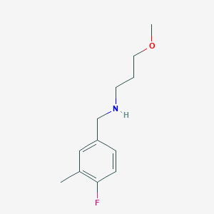 molecular formula C12H18FNO B13287383 [(4-Fluoro-3-methylphenyl)methyl](3-methoxypropyl)amine 