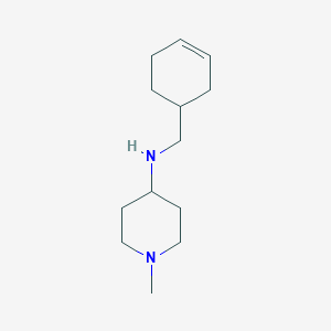 molecular formula C13H24N2 B13287388 N-(cyclohex-3-en-1-ylmethyl)-1-methylpiperidin-4-amine 